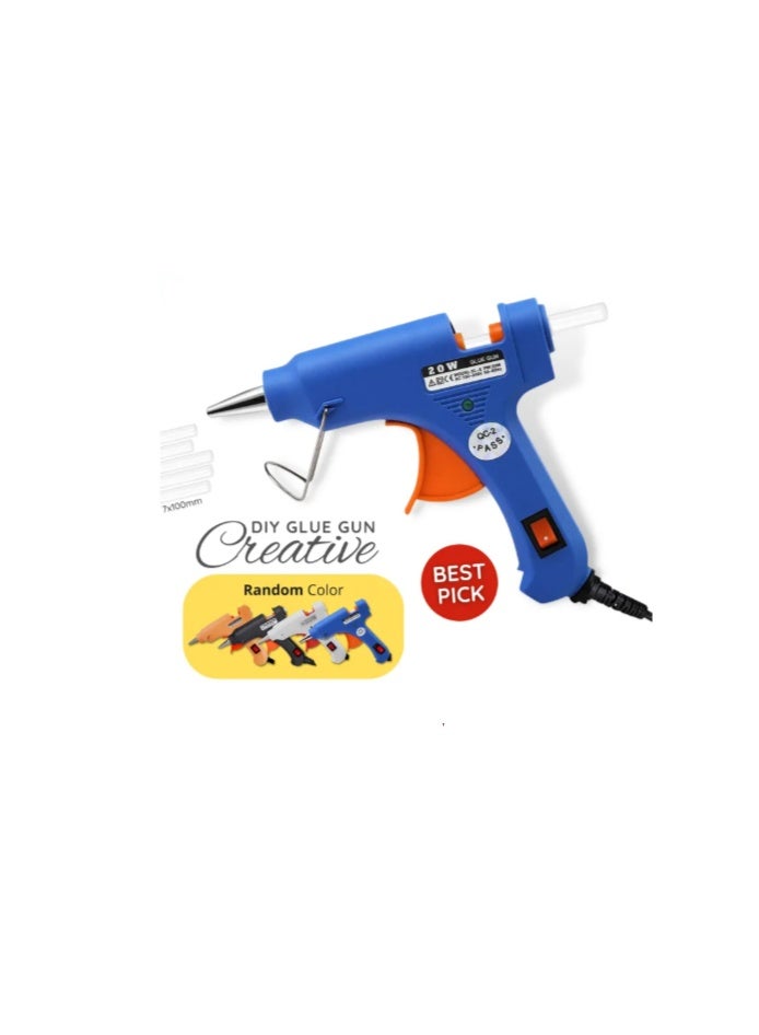 مسدس غراء ساخن بقوة 20 واط، أداة مثالية للأعمال اليدوية، لصق الأقمشة، لصق الحرف اليدوية، مسدس كهربائي (HSL-217) - Image 1